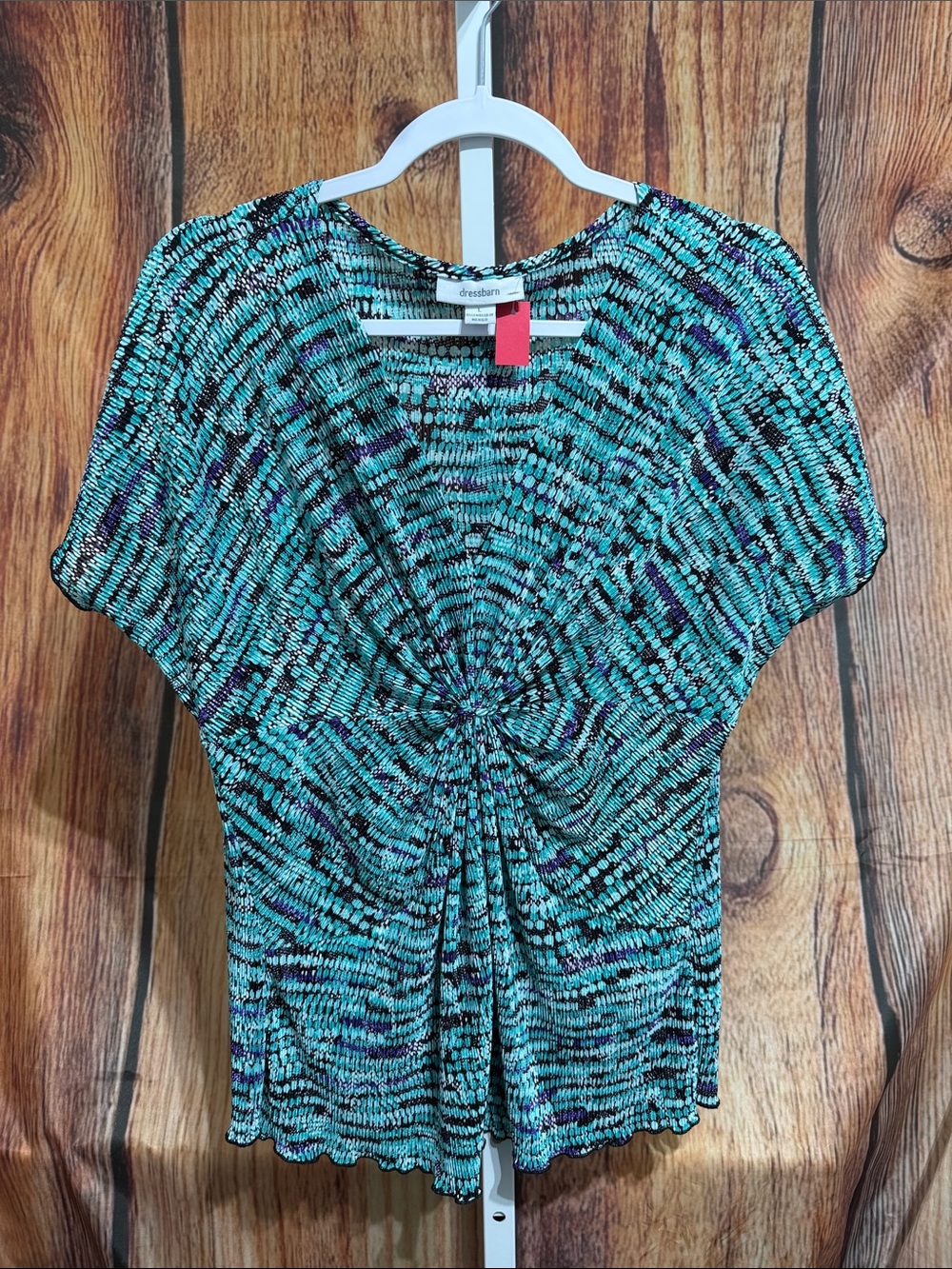 Dressbarn Twist Front Blouse Size L